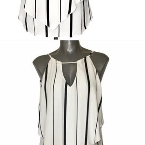 Maurice’s Striped Summer Blouse Halter Top